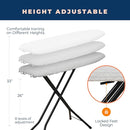Ironing Board with Iron Rest, Iron Board with 3 Layers Extra Thick Cover, Compact and Space Saver Foldable Ironing Board, Adjustable Height, Easy Storage with Smart Hanger and Lightweight Design by CozyNest Decor