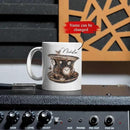 Personalized Coffee Mug Gift For Men, Customized Choose Name White Cup 11oz Or 15oz, Unique Steampunk Design Ceramic Cup, Custom Clock Themed Decorative Cup, Steampunk Decor Mug by CozyNest Decor