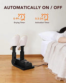 FORLIM [Upgraded Temperature Control] Boot Dryer for Work Boots - Shoe Dryer with 24-Hour Delay Timer, Portable Glove Dryer & Boot Warmer, Automatic Shut-Off Timer, Folding Design, Smart Panel, Black by CozyNest Decor