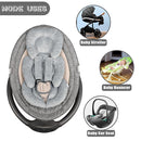 Infant Car Seat Insert Head and Body Support, GFU Reversible Newborn Insert for Carseat with Strap Pads, Soft Stroller Cushion Pillow Insert for Boys and Girls, Fits for Stroller, Swing, Grey by TinyTreasures Baby Boutique