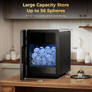 Whiskey Clear Ice-Ball Maker - 2" Slow-Melting Sphere Ice Maker, 4 pcs in 30 Mins 144 Pcs/Day, Round Cube Machine with Automatic Freeze Tech, Water Supply Self-Cleaning for Scotch, Bourbon by CozyNest Decor