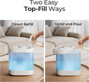 Homvana Humidifiers for Bedroom, 5L Super Easy to Clean Top Fill Auto Adapt Cool Mist Humidifier for Bedroom Plants Baby Kids for Home (Never Leaking Design), Quiet 40H Runtime, Essential Oil Diffuser by TinyTreasures Baby Boutique