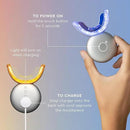 MOON LED Teeth Whitening Kit - Platinum Teeth Whitener Device + 28 Dissolving White Strips - Yellow, Blue, + Red Light Therapy Whitening Tray for Gum Health and Fresh Breath (4 Piece Kit) by CozyNest Decor