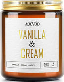 AOOVOO Vanilla Cream Candles - 9 oz Scented Candles, Aromatherapy Candle, Soy Candle for Home Scented by CozyNest Decor