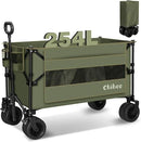 Chihee Garden Cart Collapsible Outdoor Utility Wagon Cart,Folding Beach Cart Oversized Capacity 254L,Heavy Duty Portable Wagon All Terrain Wheels Oversized Side Pocket 2 Drink Holders for Camping by GreenHaven Gardens