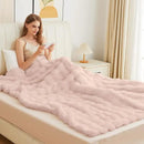 Pink Fluffy Blanket for Couch Living Room Faux Fur 50x60 Fuzzy Throw Blanket for Bed Soft Furry Bed Cozy Comforter Home Decor Gifts 860 GSM by CozyNest Decor