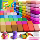 Air Dry Clay for Kids, 78 Colors Modeling Magic Clay, Safe & Non-Toxic, DIY Model School Arts & Crafts Kit with Tools, Home Party Favors, Birthday & Christmas Toys Gift for Boys & Girls by TinyTreasures Baby Boutique