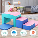 SURPCOS Crawl and Climb Foam Play Set, 6 Pcs Climbing Toys for Toddlers 1-3, Climb and Crawl Activity Playset, Soft Play Equipment Crawling and Sliding (Blue&Pink) 6 peices by TinyTreasures Baby Boutique