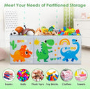 Large Toy Box Chest Organizer with Flip Lid for Kids, Collapsible Oxford Toy Storage Box with Handles for Boys Girls, Sturdy Waterproof Storage Organizer for Bedroom Playroom Nursery, 37.7×12.5×15.7'' by TinyTreasures Baby Boutique