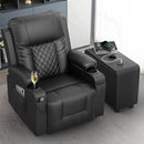 Recliner Chairs with Recliner Side Table End Table for Adults, Massage Rocker, USB Ports, 360 Degree Swivel Single Sofa Seat Living Room by CozyNest Decor