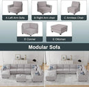 L Lengend Vansen Modular Sectional Sofa U Shaped Couch with Ottoman Modern Reversible Corner Sectional Couch for Living Room (Light Grey, U Shaped Sofa-5) by CozyNest Decor