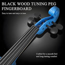 4/4 Beginner Violin Kit for Adults, Complete Full Size Violin Set with Portable Case, Bow, Rosin, Dark Blue by TinyTreasures Baby Boutique