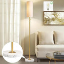 Dimmable Gold Floor Lamp for Living Room,Modern Standing Lamp with Marble Base,LED Bulb Included,Floor Lamps for Bedroom, Living Room,Office,Reading and Nursery(Gold Floor Lamp) by CozyNest Decor