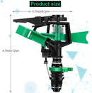 1/2 Inch Plastic Impact Sprinklers Heads Adjustable 0-360 Degree Pulsating Oscillating Watering Sprinkler Head for Garden Law Grass Yard Irrigation Supplies (4 Pieces) by GreenHaven Gardens