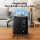 JRD Smart Humidifiers for Bedroom, 5L Warm & Cool Mist Ultrasonic Air Humidifier for Large Room Home Indoor, 50Hrs Quiet Runtime for Baby, Plants, Remote Control, Auto Humidity Sensor, 12H Timer by TinyTreasures Baby Boutique
