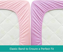 4-Pack Fitted Crib Sheets for Boys and Girls - Breathable, Soft Microfiber Baby Sheets in Pink and Violet by TinyTreasures Baby Boutique