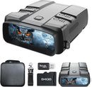 Night Vision Goggles, True 4K Night Vision Binoculars, Built-in Powerful Focusable IR, 6000mAh Rechargeable Battery, Super Large Display, Long Viewing Range, Free 64GB Card (Silver 4k Pro) by TinyTreasures Baby Boutique