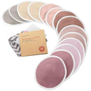 Organic Nursing Pads - 14 Washable Viscose Derived from Bamboo Breastfeeding Pads, Wash Bag, Reusable Breast Pads for Breastfeeding, Nipple Pads for Breastfeeding Essentials(Plum, L 4.8") by TinyTreasures Baby Boutique