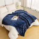 YUSOKI Luxury 3D Bubble Throw Blanket 2lb,All Ages,Home Decoration, (Navy,50 * 60inches) by CozyNest Decor