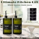 Olive Oil Dispenser Bottle for Kitchen - UV-Protected Oil Bottles 16.9oz, Oil and Vinegar Dispenser Set, Drip-Free Pourer, Elegant Kitchen Essential- 16.9oz, Set of 4 by CozyNest Decor