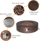 COSIEST Outdoor Propane Fire Pit Coffee Table w Dark Bronze 42 inch Round Base Patio Heater, CSA Certified, 50,000 BTU Stainless Steel Burner, Free Lava Rocks, Waterproof Cover by GreenHaven Gardens