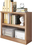 Bookcase, 2 Tiers S Bookshelf Open Storage Organization, Floor Standing Indoor Furniture Book Case for Library Office Living Room Bedroom, Salt Oak - 2 Tier by CozyNest Decor