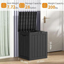 28 Gallon Deck Box Large Outdoor Storage for Patio Furniture,Outdoor Cushions,Garden Tools and Pool Supplies,Waterproof,Resin,Lockable(Black) by CozyNest Decor