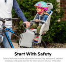 Schwinn Deluxe or Ovation Child Bike Carrier, Seats one Kid Ages 1+, Frame Mount, Adjustable Safety Harness, Quick Release Design, Comfortable Padding, Rear-Mounted Child Bike Seat for Toddler by TinyTreasures Baby Boutique