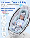 Infant Insert Compatible with Mamaroo Swing & Graco Swing, Thickened Baby Car Seat Head Support with Shoulder Covers, Breathable Newborn Car Seat Insert for Preemie to Toddler by TinyTreasures Baby Boutique