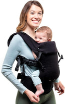 Beco Gemini Baby Carrier from Newborn to Toddler - Certified Ergonomic Newborn Baby Carrier for Infants and Children of 7-35 lbs - M Shape, Adjustable Seat, 100% Organic Cotton (Metro Black) by TinyTreasures Baby Boutique