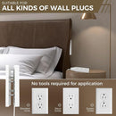 Outlet Concealer Power Strip-Outlet Cover Extender with 3AC Outlets-8ft Flat Plug Extension Cord,Universal Size,1625W for Kitchen, Home and Office,Child & Pet Safe(Dual 8 Foot) by TinyTreasures Baby Boutique