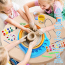 Vinkp Pottery Wheel for Kids - Complete Pottery Painting Kit Arts and Crafts for Kids Ages 8-12 with Air Clay Art Supplies for Girls Boys Toys Birthday Christmas Gifts for 6 7 8 9 10 11 12 - Blue by TinyTreasures Baby Boutique