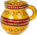 Encantada Handmade Hand-Painted Authentic Mexican Pottery Mugs (2-pack, Gold)