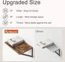 10 Inch Deep Floating Shelves, Floating Shelf 16 Inch Long, 16"W x 10"D Wall Shelves Set of 2, Deep Shelf for Books, Wide Floating Shelves for Bahtoom, Living Room, Kitchen, Rustic Brown by CozyNest Decor