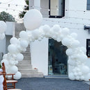 140pcs White Round Balloons Different Sizes 18 12 10 5 Inch Latex Balloons for Arch Decoration Party Balloon Kit for Graduation Birthday Party Wedding Balloon Baby Shower Decoration by TinyTreasures Baby Boutique