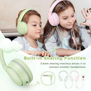 Kids Headphones with Microphone, Kids Headphones-94dB Volume Limited-Shareport, Foldable Wired Headphones by TinyTreasures Baby Boutique