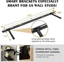 BGMG Wood Floating Shelves 36 inch Long,Wide Rustic Wooden Wall Shelves for Bathroom Living Room Bedroom Kitchen Farmhouse Set of 2-36x6.7x1.25 inch-Black by CozyNest Decor