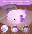 DREAMING MY DREAM Axolotl Night Light for Kids,Cute Axolotl Gifts lamp Rechargeable Light Table Bedside Lamp,LED Animal Silicone Nursery Night Lamp Cute Room Decor for Kids Girls Boys by TinyTreasures Baby Boutique
