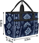 Westward Floral Gardening Tool Bag,Heavy Duty Garden Tote Bag,Portable Oxford Gardening Storage Basket Organizer Handbag with Pockets Handle,Hand Tools Gifts for Outdoor Garden Lawn Yard by GreenHaven Gardens