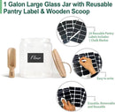 Urban Green Glass Jars with Airtight Lids, Airtight Glass Canisters with Locking Lids, (Bamboo-1Gal) by CozyNest Decor