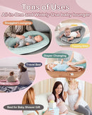 Baby Lounger - Infant Lounger for Newborn 0-24 Months, Pure Cotton Breathable Baby Nest Lounger Cover, Newborn Essentials for Baby Boys & Girls, Co Sleeper Portable Baby Bed for Home and Travel by TinyTreasures Baby Boutique
