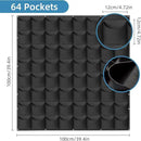 64 Pockets Hanging Planter Bags, Hanging Vertical Wall Mounted Plant Planting Grow Bags, Herb Garden Planter Outdoor Indoor Growing Bag, Gardening Vertical Greening Flower Container(1m×1m, Black) by CozyNest Decor