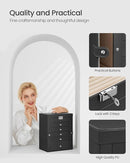 SONGMICS 6 Tier Jewelry Box, Jewelry Storage Organizer with 5 Drawers, Large Storage Capacity, with Mirror, Lockable, Jewelry Case, Gift for Loved Ones, For Watches, Black UJBC152B01 by TinyTreasures Baby Boutique