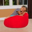 Posh Creations Bean Bag Chair for Kids, Teens, and Adults Includes Removable and Machine Washable Cover, Solid Red, 27in - Medium by TinyTreasures Baby Boutique