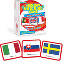 Menique Flags of Europe Memory Matching Game – 100 Cards (50 Pairs) with Flag, Country & Capital – Educational Geography Game for Kids and Adults by TinyTreasures Baby Boutique