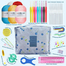 ARMINACO Crochet Kit for Beginners & Adults – 59pcs Complete Starter Set with Ergonomic Hooks (0.6-6.0mm), Yarn, Tools & Travel Bag – Craft Gift for Women, Teens & Seniors by TinyTreasures Baby Boutique
