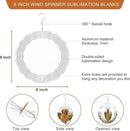 Remiawy Sublimation Wind Spinner Blanks, 8 Inch 5 Pack 3D Aluminum Metal Hanging Wind Spinners Sublimation Blanks Kinetic Sculpture DIY Crafts for Yard Garden Indoor Outdoor Porch Decoration Round by GreenHaven Gardens