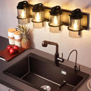Bathroom Vanity Light Fixtures,4 Lights Matte Black Vanity Lights, Industrial Black Wall Sconces 4 Lights,Farmhouse Bathroom Lights(Bulbs not Included) by CozyNest Decor