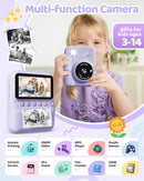 Kids Camera Instant Print for Girls Ages 3-14, 3-inch HD Screen Camera for Kids with Printing Paper, 1080P Digital Toddler Toys for 4 5 6 7 8 9 10 11 12 Years Old (Purple) by TinyTreasures Baby Boutique