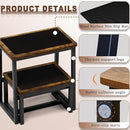 Step Stool for Adults,Holds up to 500Lb,3 in1 Heavy Duty Sturdy Two StepStools for Kichen/Bathroom/High beds, Wooden&Metal Frame, Non-Slip Pads by TinyTreasures Baby Boutique